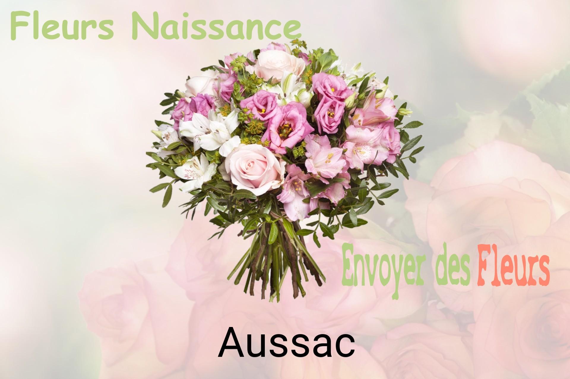 Bouquet de fleurs de naissance livré à Aussac